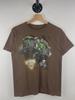 Vintage Grave Digger Monster Truck Brown Kids Tee Size M 10/12
