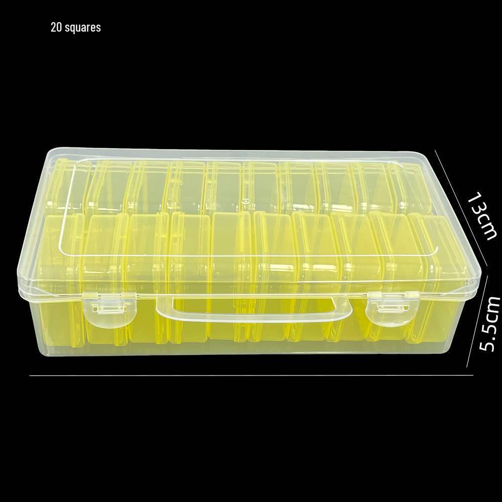 Прозрачный органайзер с 14 ячейками для хранения алмазной вышивки, бусин, лака для ногтей и ювелирных изделий