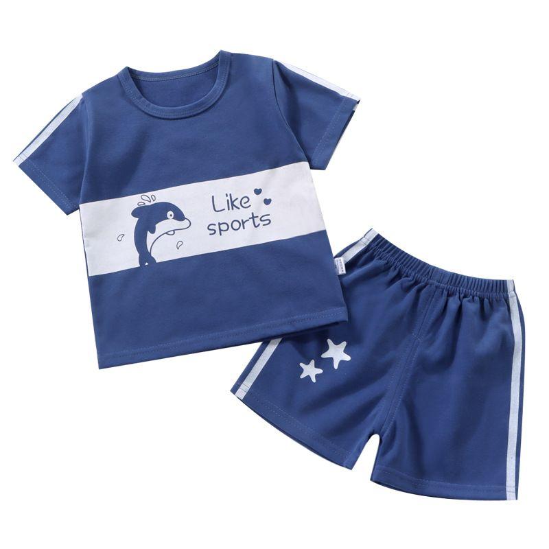 Children's Short Sleeved Set Boys' and Girls' T-shirts Summer Baby Clothes Korean Children's Clothing Trendy Summer Clothes