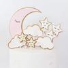 18Pcs Moon Star Cake Toppers Cloud Cupcake Picks Paper Baking Decoration for Baby Shower  Gender Reveal Birthday Wedding Party