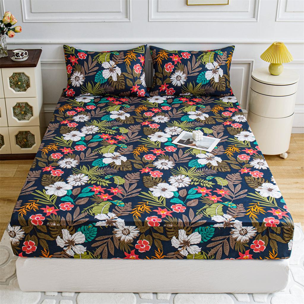 1 шт. Простыня на резинке с принтом, Постельное белье, Без наволочки. для Спальни, Отеля Различные Домашние Украшения