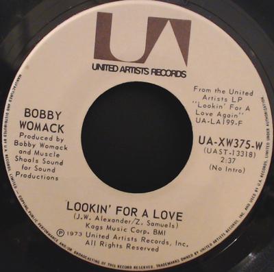 7-дюймовая пластинка BOBBY WOMACK - Lookin' For A Love / Let It Hang Ou UAXW375W United Artists 1974 Канада Соул/Фанк Б/у