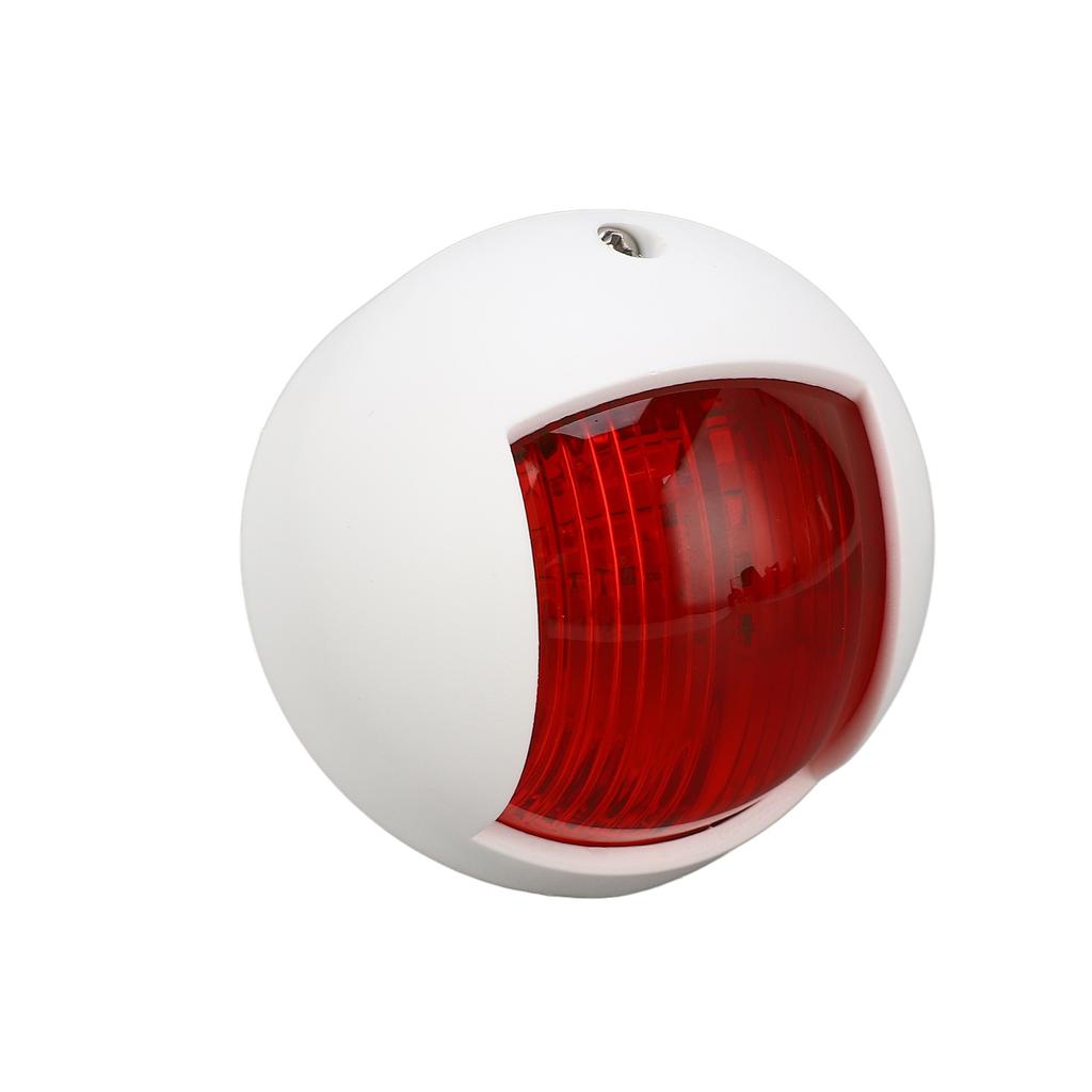 Pair of Rounded Waterproof Sidelight Signal Lamp Red + Green LED Navigation Warning Light 12V