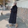 Большой размер выше колен ноги голые хлеб одежда пуховик хлопковая одежда женская зима новая мода средняя и длинная хлопковая куртка