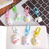 Cute Animal Mini Keychain Lovely Rabbit Bear Keyring For Women Girl Bag Earphone Case Hanging Decor Charms Pendant Couple Gift
