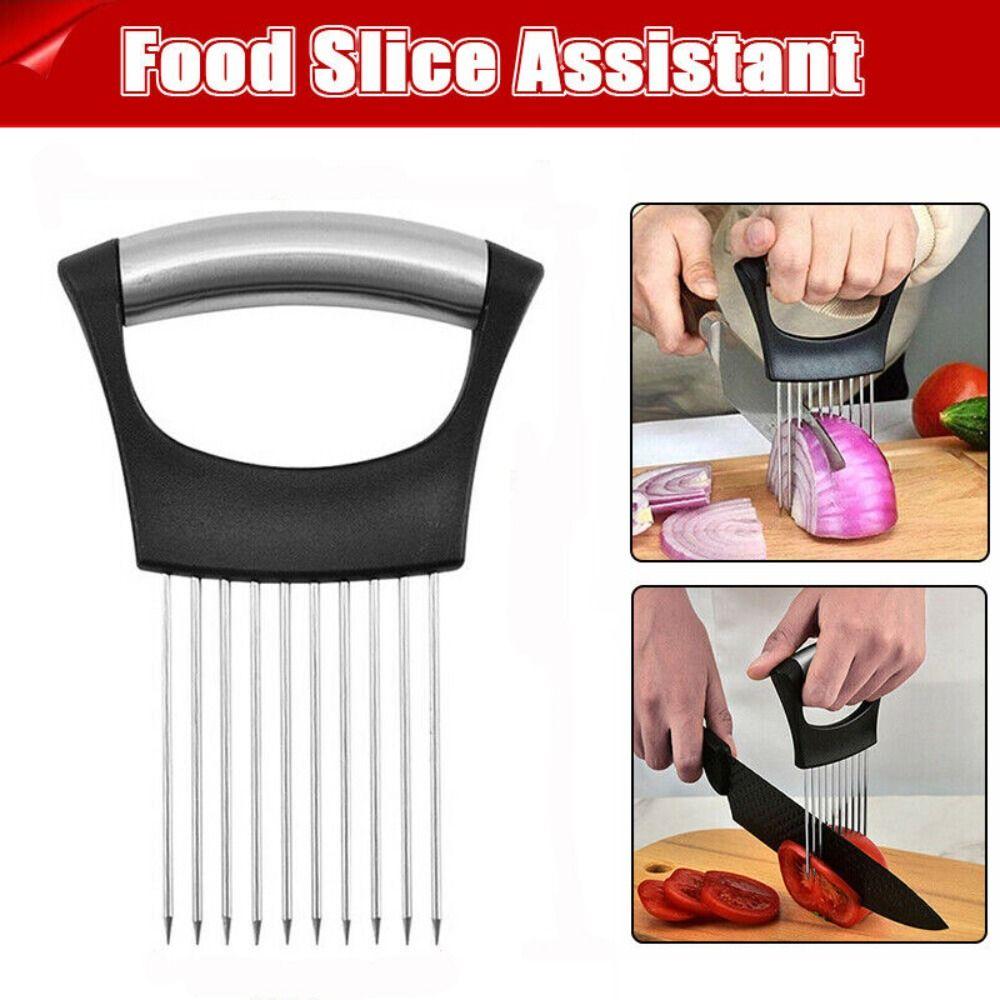 Food Slice Assistant Мясные ломтерезки Держатель для лукорезки Томатная режущая машина Держатель для лука Овощерезка