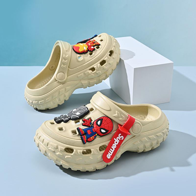 Летние детские мультяшные ЭВА клоги для мальчиков и девочек, дышащие, нескользящие, пляжная обувь различных цветов и размеров для активного отдыха