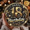 18th Birthday Gold Floral Metal Sign 8x8 Inch Home Cafe Decor Gift