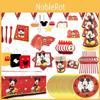 Theme Mouse Cartoon Party Supplies Decoration Red Birthday Party Decor