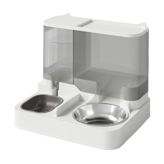 Automatic Cat Feeder 2-in-1 Pet Food Feeder And Water Dispenser with Stainless Steel Bowl for Small Medium Cats And Dogs
