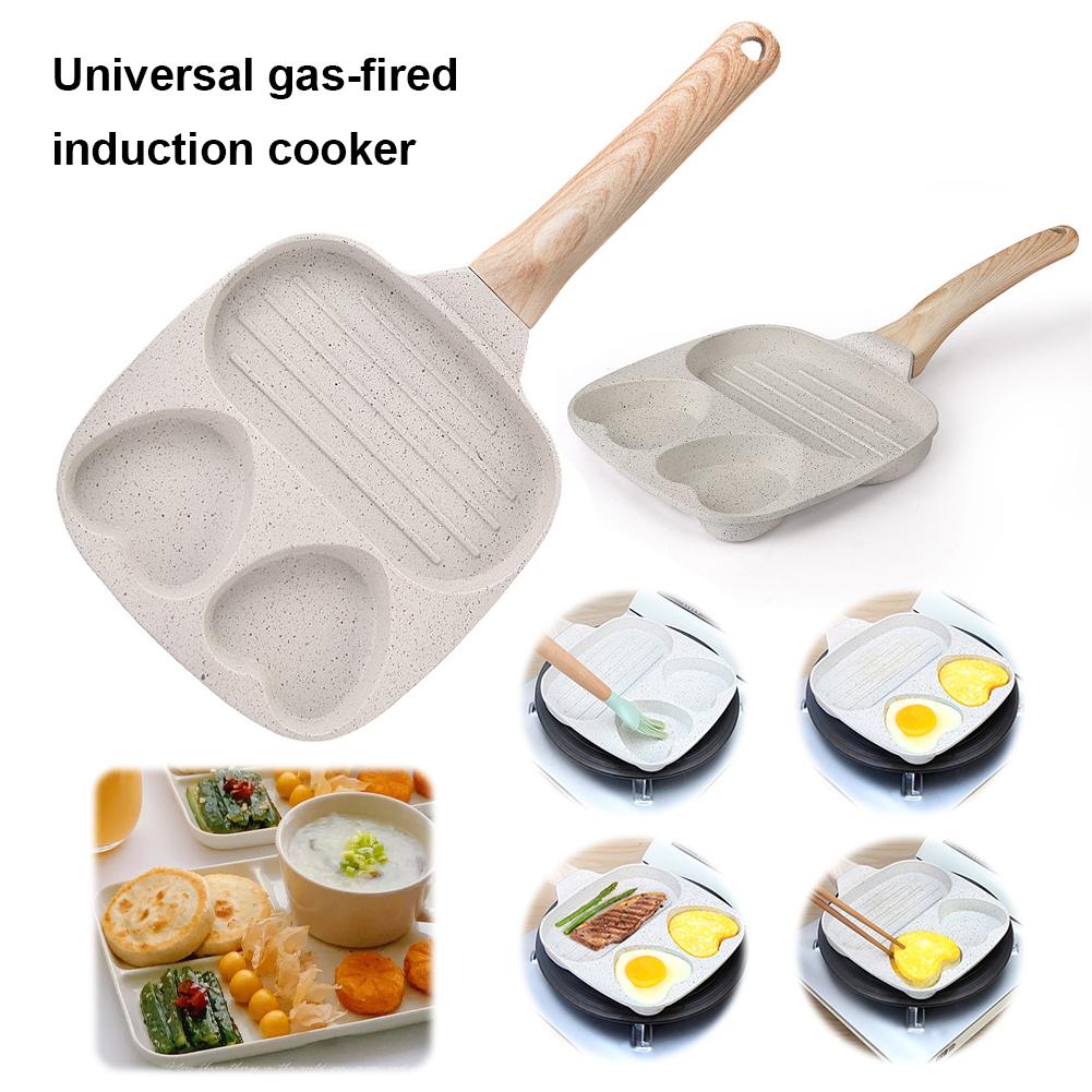 Сковорода для яиц для завтрака, блинов, бургеров, сэндвичей, с антипригарным покрытием, легко моется, сковорода для блинов, совместима с газовой и индукционной плитой