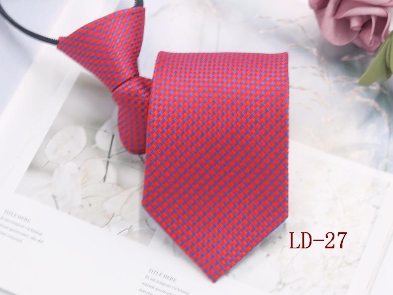 Мужской деловой галстук-молния, 8 см, в красную и черную полоску