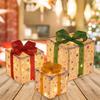 3 шт. рождественские светящиеся подарочные коробки светящиеся рождественские коробки светящиеся рождественские коробки украшения для праздничного внутреннего и наружного украшения
