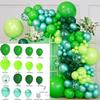 Mori Set Green Latex Balloon Chain Set Vintage Themed Birthday Party Decorative Jungle Set