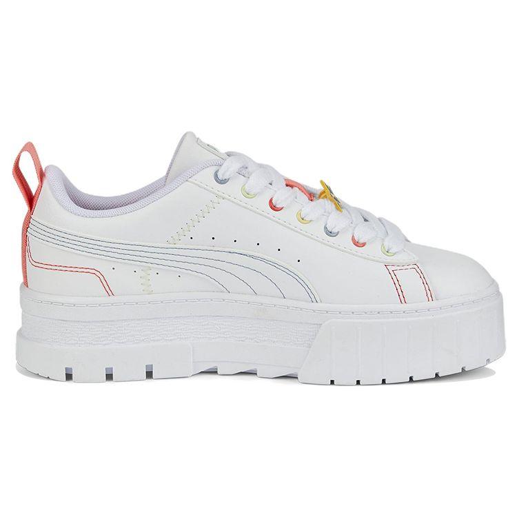 Puma Mayze Pierced - Белые мультиженские кроссовки Гвоздика-Розовый 386582-01