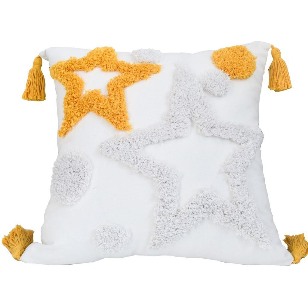 Тафтинговая диванная наволочка в стиле ретро, ​​простая художественная круглая бархатная подушка, мягкая офисная подушка для дивана, наволочка