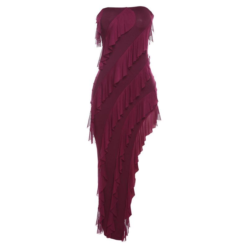 Элегантные женские сексуальные платья с длинным рукавом и открытой спиной, летнее кружевное ажурное однотонное платье с разрезом, женский халат