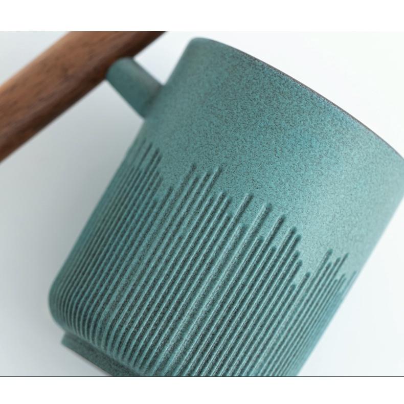 Керамическая кружка-фильтр в японском стиле 300 мл, разделение чая и воды, с крышкой, креативная чашка для воды