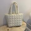 Пухлая женская сумка через плечо Однотонная стеганая сумка-шоппер Модные повседневные сумки-тоут для путешествий