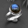 Natural Labradorite Ring Labradorite Silver Ring Labradorite Ring Labradorite Teardrop Ring Labradorite Oval Sahpe Ring Christmas Gift