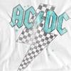 AC/DC Мужская футболка с косой клеткой и молнией