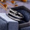 CopperFashion Surround Shaped Finger Rings for Women Shiny Crystal CZ Stone Party Bridal Rings Statement Jewelry