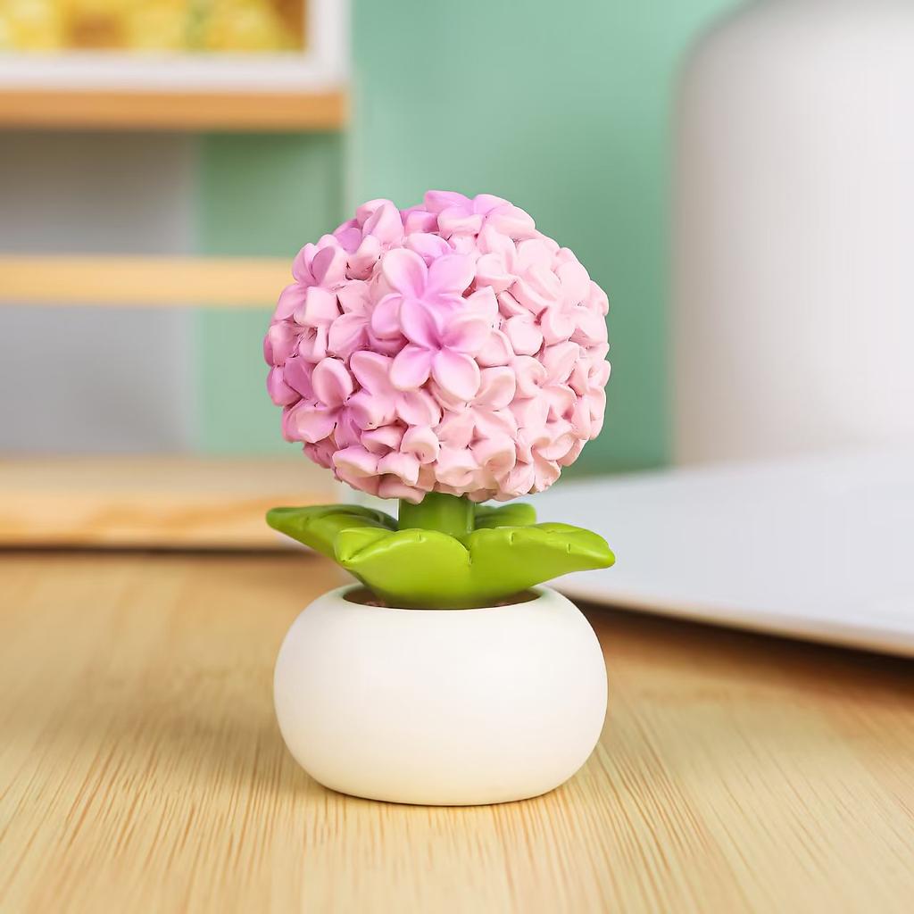 1 шт. Мультяшный цветочный горшок Эльф Украшения для интерьера автомобиля Мини-фигурки цветочного горшка Каваий Декор для микроландшафта Растение Бонсай в горшке