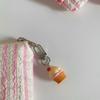 Sweet Cake Charm Keychain Fashion Resin Bag Pendant for Women and Girls Unique Keyring Handbag Decoration Accessory