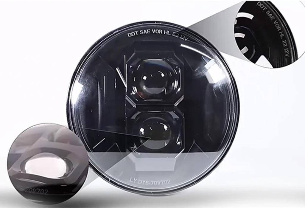 7" Full LED Headlight Compatible with Harley, Jeep, Land Rover, Hummer, Lada - 1 Pc