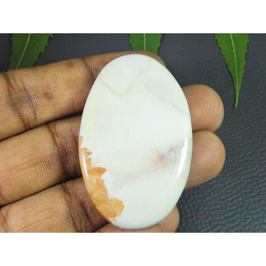 Natural Pink Scolocite Oval Shape Cabcohon Loose Gemstone 97Cts. 32X53X7MM SK-3526