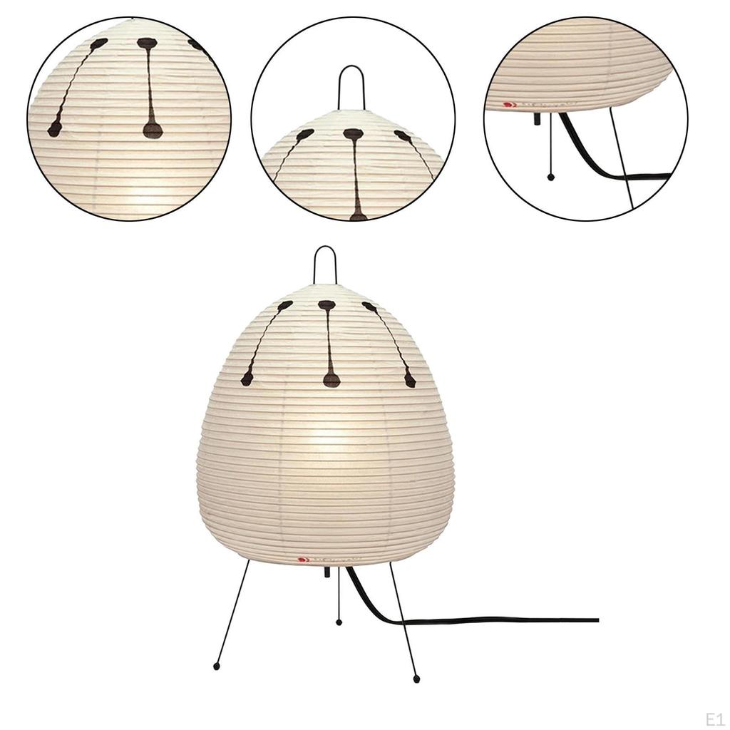 Table Paper Lamp 3 Color Ornaments White Rice for Dorm Bedroom EU