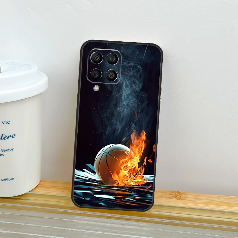 Basketball On Fire Case For Samsung Galaxy M52 M32 M12 M16 M14 M54 M13 M33 M53 M56 M36 M31 M11 M35 M55 M15 M06