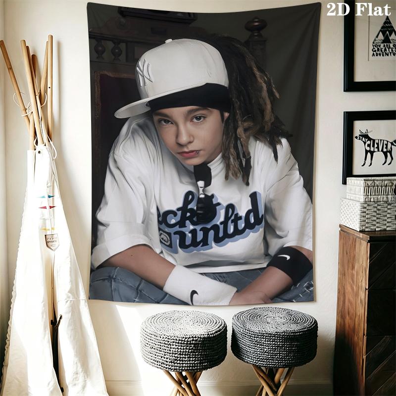 Tom Kaulitz Wall Tapestry Aesthetic Wall Hanging Printed Fabric Blanket Decorative Tapestries for Bedroom Living Room Home Decor