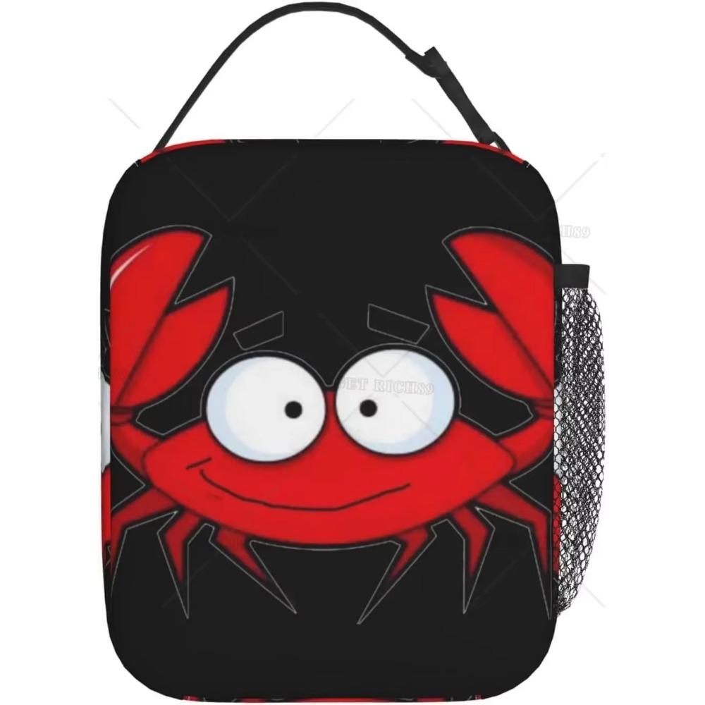 Ланч-бокс с рисунком краба и морских животных для женщин, мужчин, мальчиков, девочек, переносная изолированная сумка для обеда, многоразовая замораживаемая сумка-органайзер
