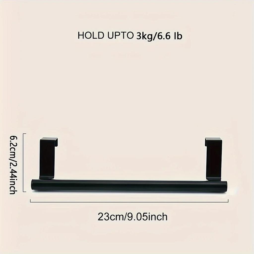 1 шт., штанга для полотенец, стальная металлическая проволока, органайзер для хранения полотенец на шкафу, вешалка для полотенец на дверь ванной комнаты, вешалка для тряпок без проколов