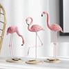 Pink Resin Figurines Crafts Ins Flamingo Ornament Home Desk Cartoon Accessories Creative Living Room Desktop Decorations