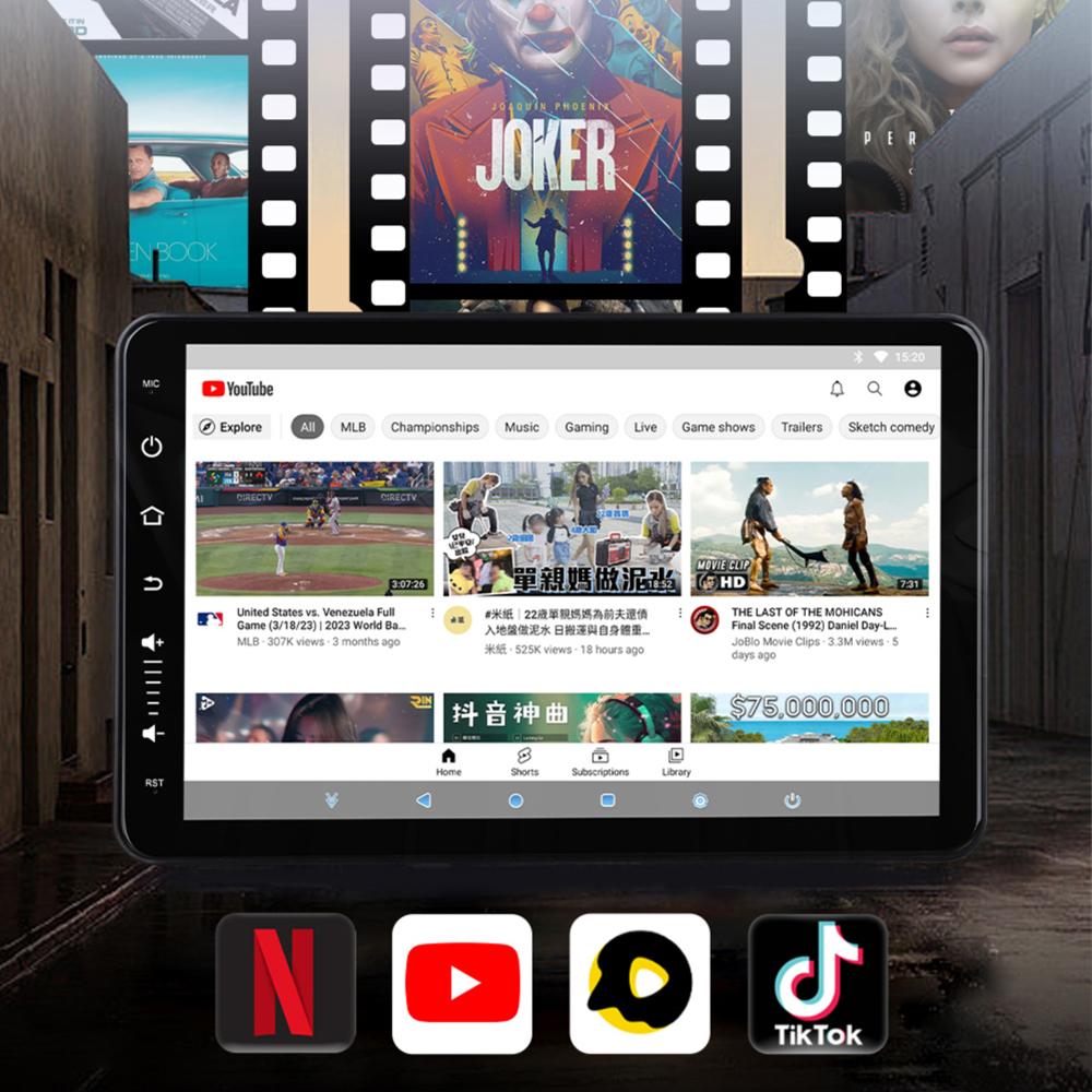 JIUYIN 10,1-дюймовый Apple CarPlay Android Auto Подголовник Монитор Дисплей Сенсорный Экран Для Заднего Сиденья Мультимедиа Automotiva Voiture