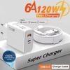 120W 6A Fast Charger USB C PD Quick Charging USB Charger Type C PD Cable Mobile Phone Adapter For iPhone Samsung Xiaomi Huawei