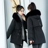 Parka Cotton Jacket Winter New Down Cotton Jacket for Women Mid-length Korean Loose Large-size Cotton Jacket 1pcs