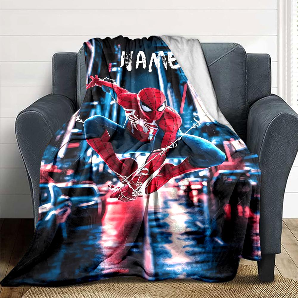 Custom Name "Captain America: Thunderous Hero" blanket for Couch & Bed, Plush Cozy Fuzzy Blanket Super Soft & Warm Blankets for Fall and Winter. 09082