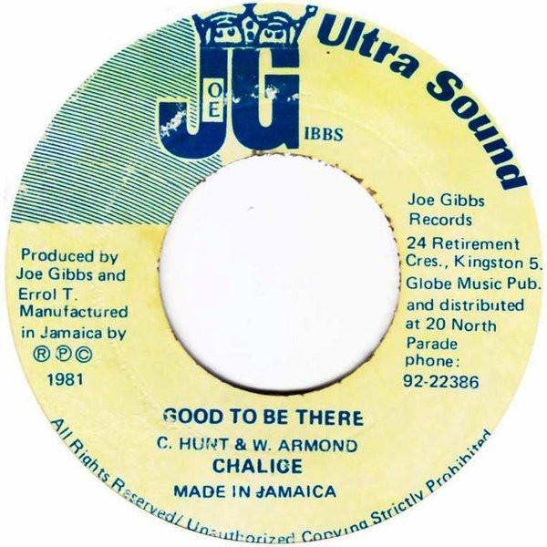 7-дюймовая пластинка CHALICE Good To Be There Be There NONE Joe Gibbs Ultra 1981 Ямайка Регги Ска Даб Б/у
