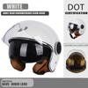 Сертификация DOT Мотоциклетный Casco Go Kart Скутер Мотор-фургон Мотоциклетные шлемы с двумя линзами Винтажные шлемы Four Seasons Racing Half Helmet