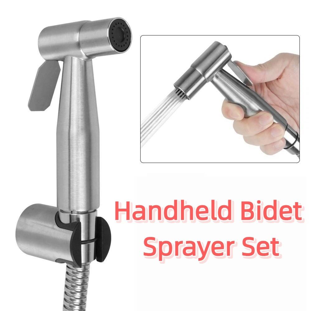 High Pressure Handheld Bidet Sprayer Set Stainless Steel Self Cleaning Women Washer Sprinklers Easy To Install Non-leakage