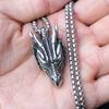 Retro Copper Color Dragon Head Pendant Necklace For Women Cool Punk Style Stainless Steel Neck Chain Hip Hop Jewelry Men Gifts