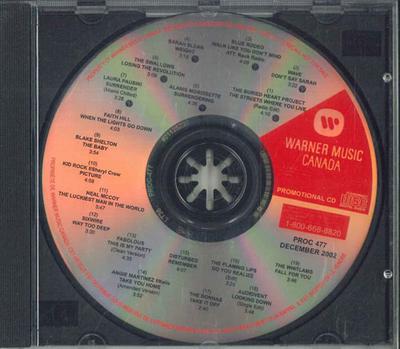 CD РАЗЛИЧНЫЕ Warner Music Canada Декабрь 2002 PROC477 WARNER MUSIC CA 2002 Канада Рок Б/у