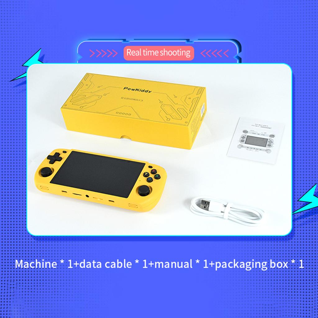 Портативная игровая консоль PowKiddy RGB10 max3 5,0-дюймовый IPS HD-экран с поддержкой подключения нескольких телевизоров