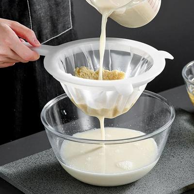 200 меш кухонный фильтр сетчатый фильтр сито пищевой фильтр нейлоновый сетчатый фильтр ложка соевое молоко сито йогурт кухонные гаджеты