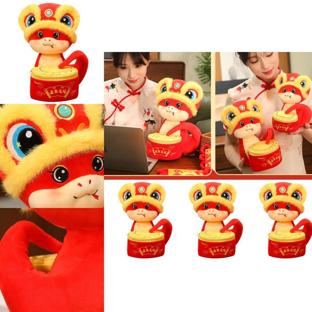 Adorable Plush Snake Doll Soft Pp Cotton Year Of The Snake Zodiac Gift For Kids