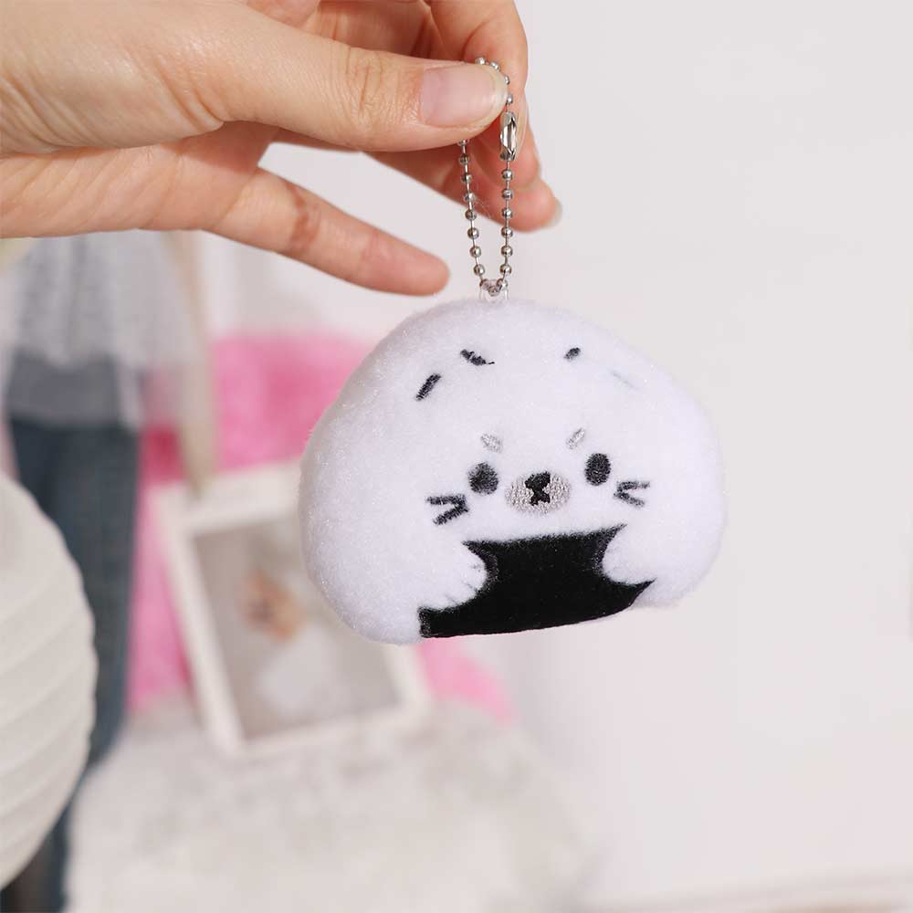 Rice and Vegetable Seal Doll Pendant Fluffy Soft Seal Plush Key Ring Women Girls