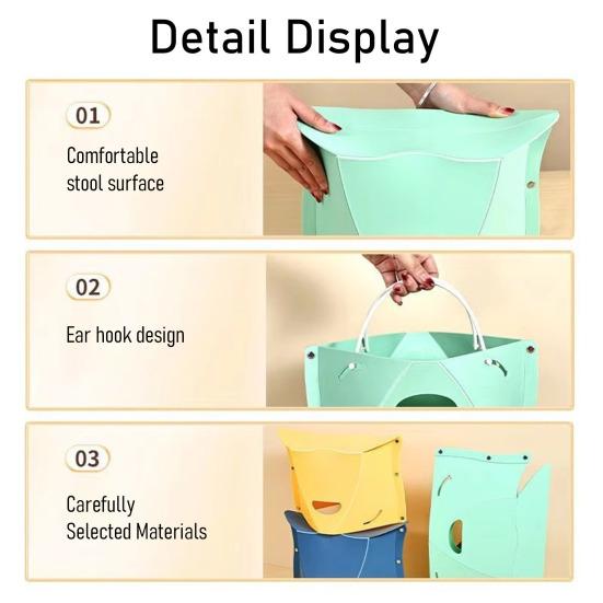 Складной стул Эргономичный дизайн Отверстия для ручек Портативное сиденье Снятие нагрузки с коленей Туристический стул для путешествий кемпинга рыбалки садоводства